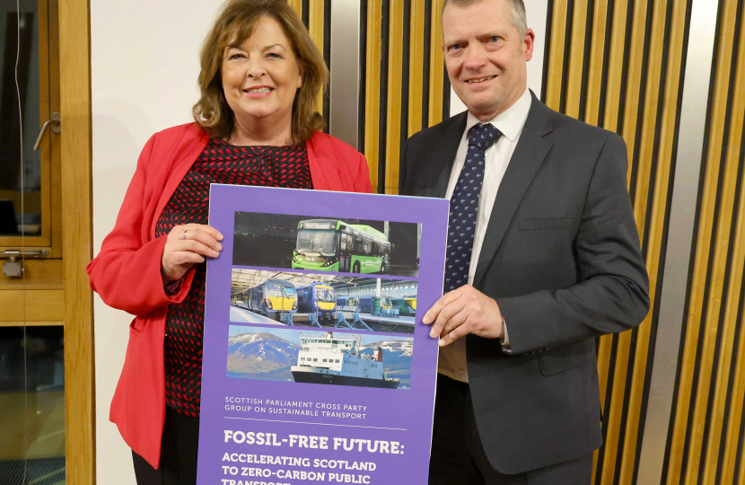 Graham Simpson MSP and Transport Minister Fiona Hyslop